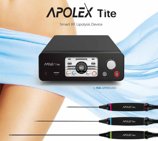 Apolex Tite smart RF lipolysis device with needles. It is a great value aesthetic laser purchase.