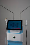 Image of Ellisys Sense aesthetic device showing the top half and user interface. Vendor is Lacora. It is a great value microneedling radiofrequency purchase.
