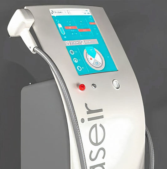 Medical device with digital display with a treatment handpiece. It is a great value quad diode medical device system purchase.