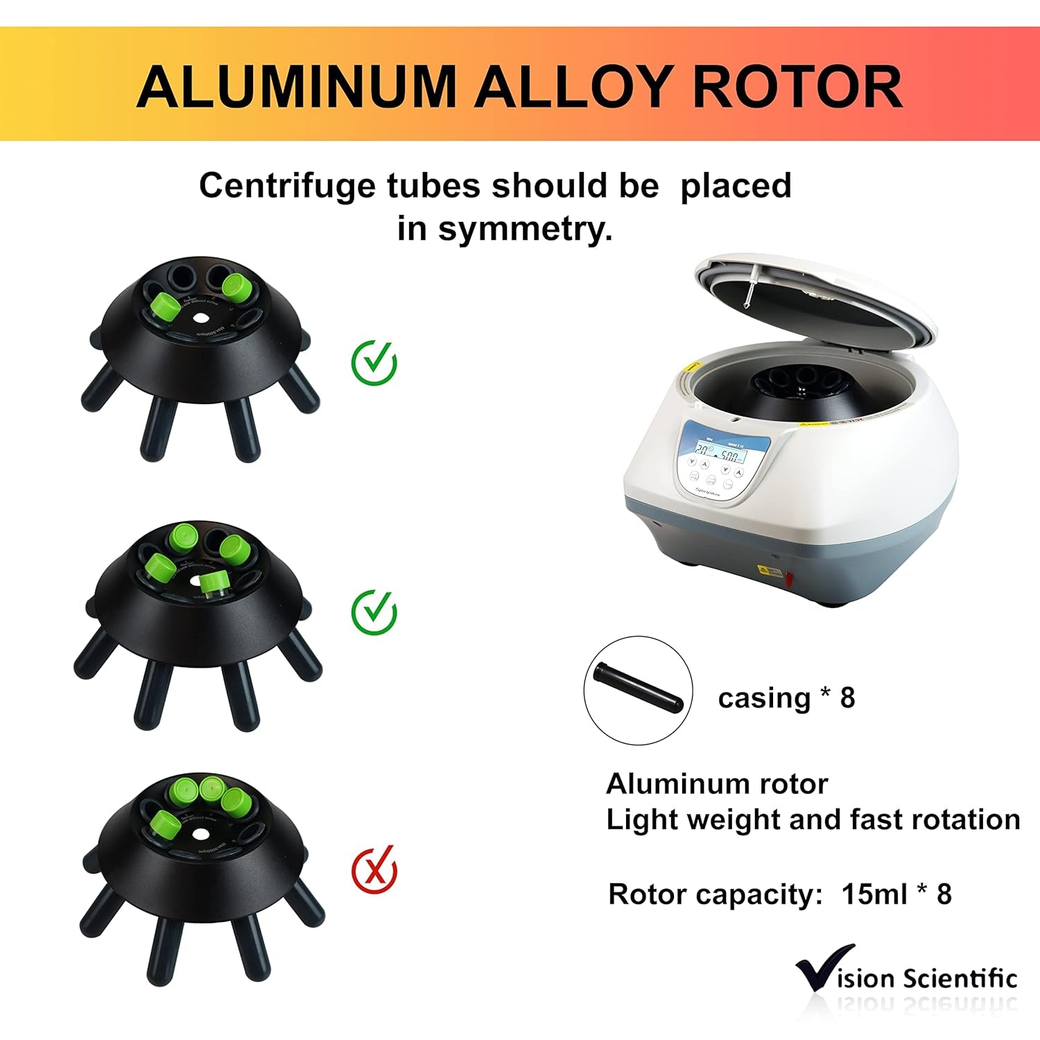 Image showing Aluminum Alloy Rotor of Centrifuge Device in detail. It is a great value purchase.