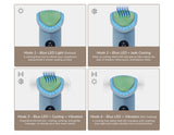 Aquazure Tech Blue LED Cooling Skincare Device with Jade Stone. Aquazure Tech Four modes to refresh and balance