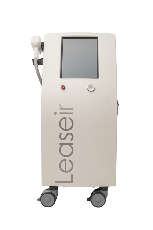 Leaseir medical device on wheels with a digital screen and control buttons. It is a great value aesthetic laser purchase.