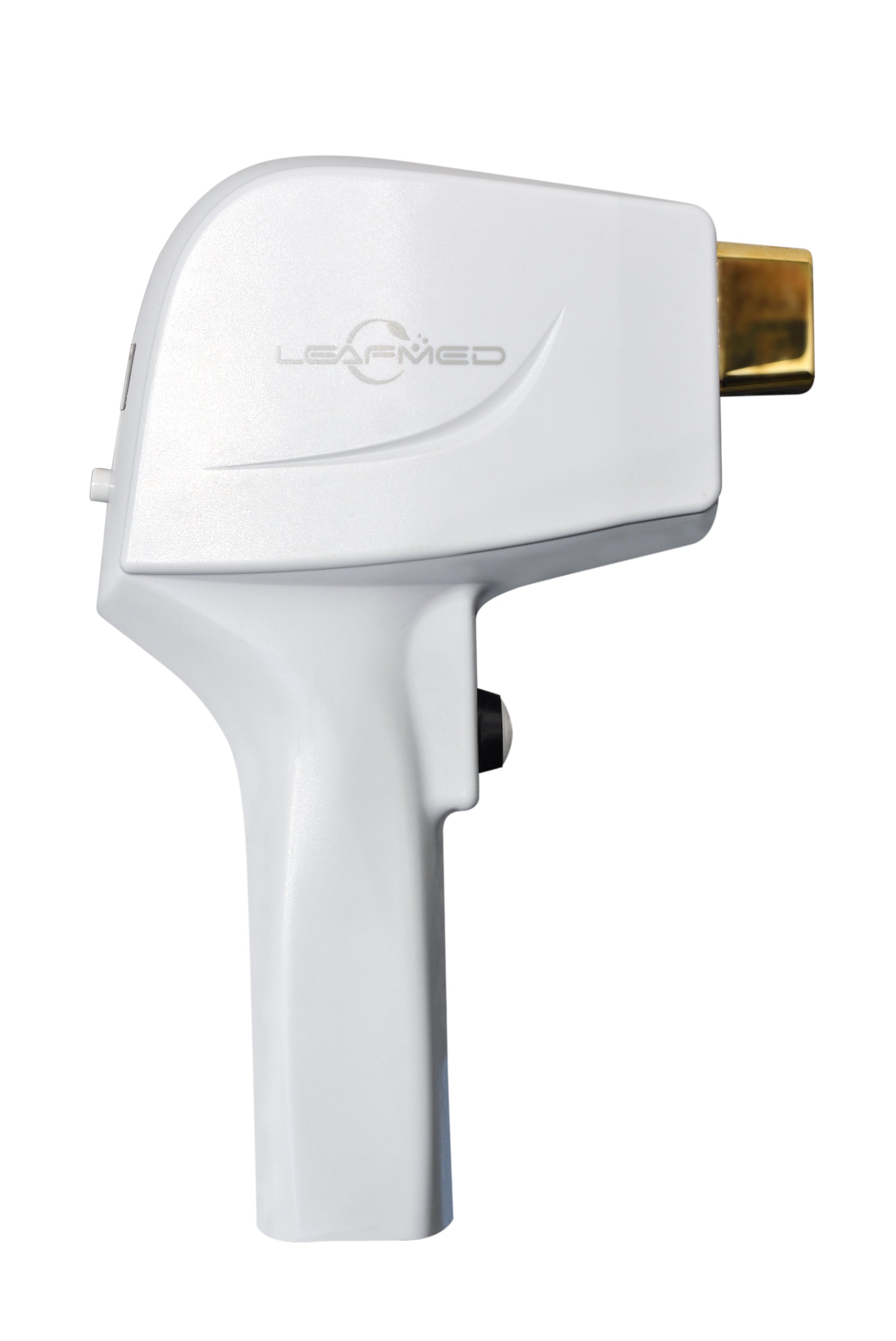Image showing white handheld device with gold connector. Planar LED Mini Hair Removal Medical is FDA approved. It is a great value LED purchase. 