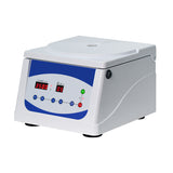 Side view of Laboratory centrifuge a digital display control panel on the front side. It is the best device purchase.